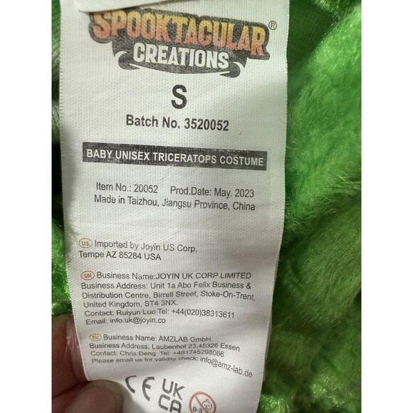 Spooktacular Creations Triceratops Halloween Costume Baby Small Dinosaur 9-12 Mo - Picture 13 of 14